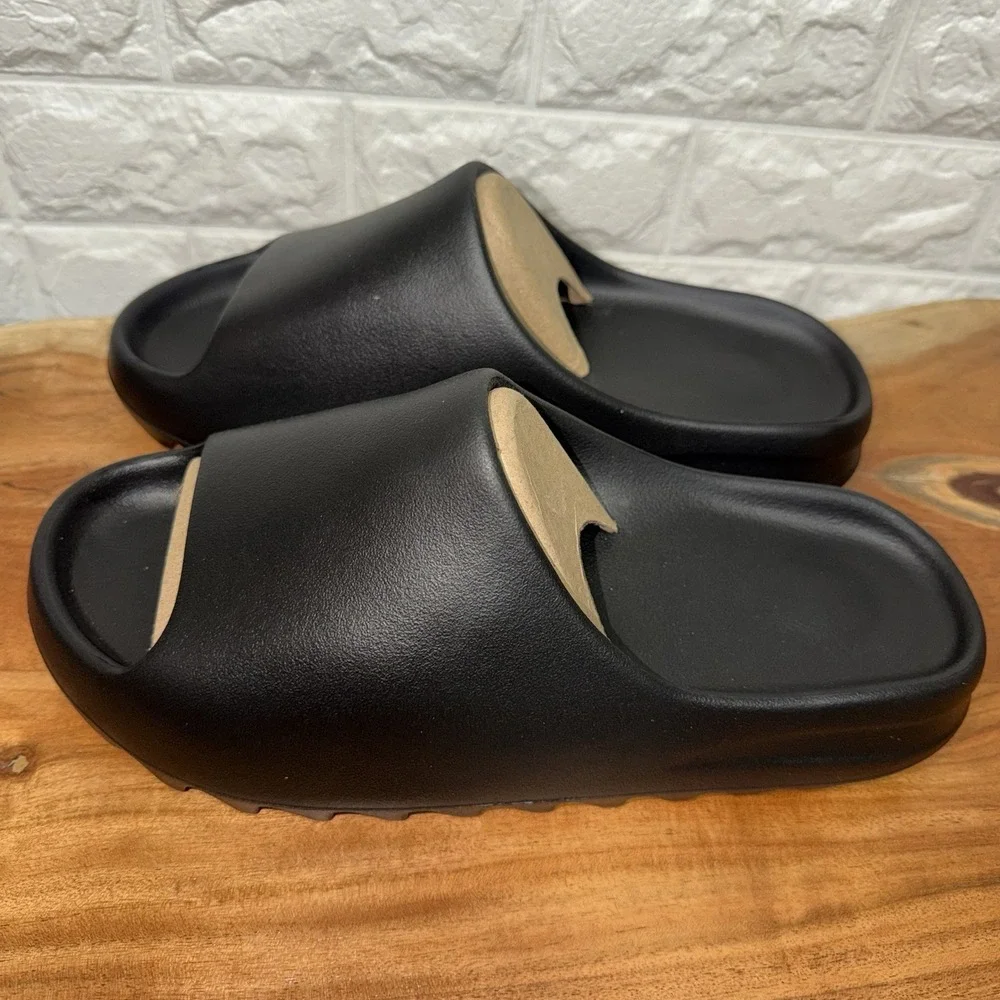 Yeezy Style Black Foam Slides YS-01 Slip On EVA Sandals Mens 11 Womens 12.5